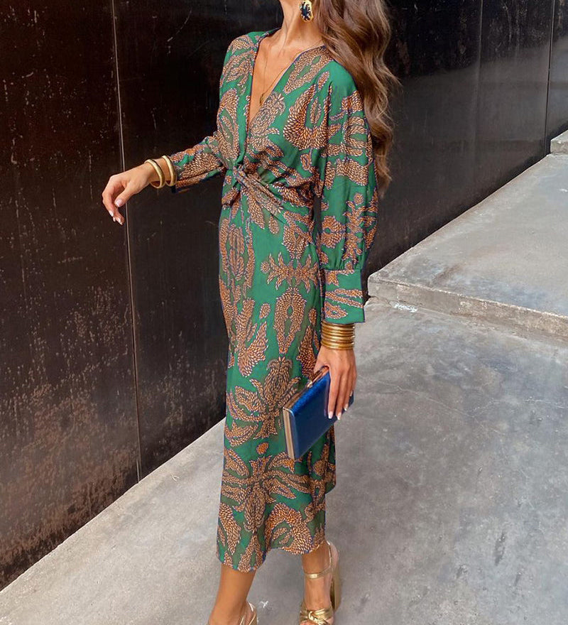 Celeste | Midi Dress with Floral Elegance