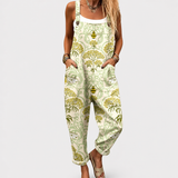 Comfortable Printed Overalls