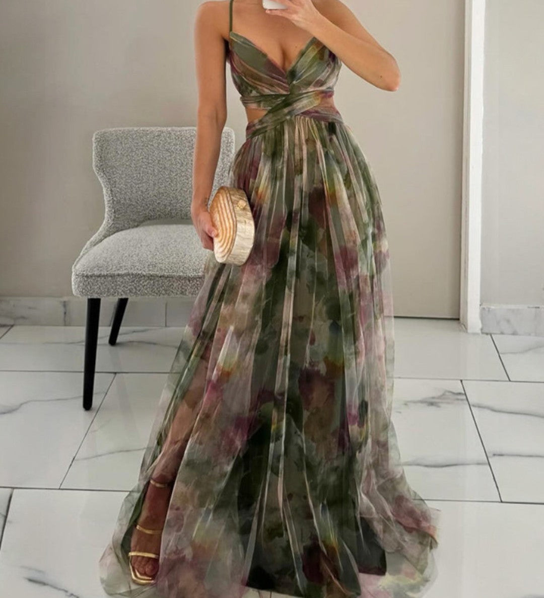 Giselle | Enchanting Maxi Dress with Floral Print