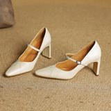 Emily Genuine Leather Heels