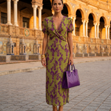 Maxi Floral Dress with Fluid Fit