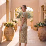 Antonella | Elegant dress in lightweight and fluid fabric