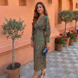 Midi dress with print