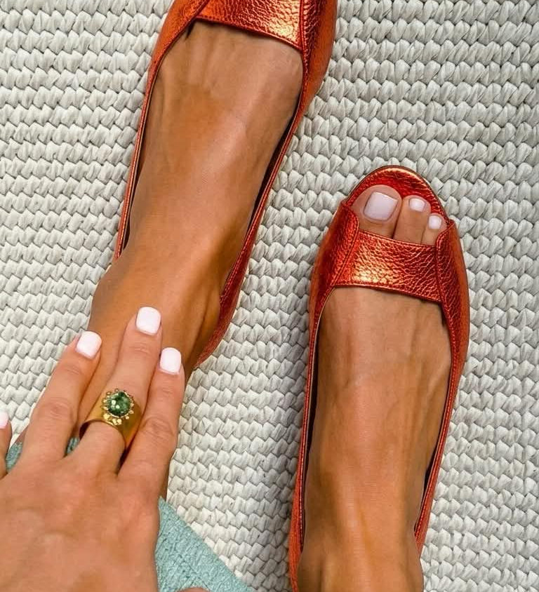 Adelina | Chic Comfort Golden Sandals