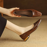 Celene Genuine Leather Heels