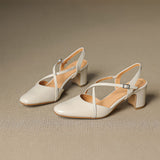 Blenza Genuine Leather Slingbacks