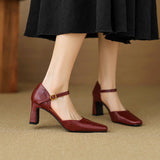 Amaris Genuine Leather Heels