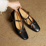 Elora Genuine Leather Heels