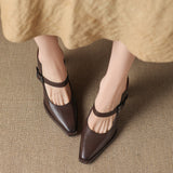 Claya Genuine Leather Heels