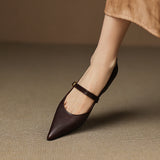 Delia Genuine Leather Heels