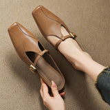 Keva Genuine Leather Mules
