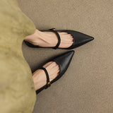 Delia Genuine Leather Heels