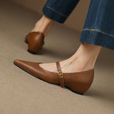 Delia Genuine Leather Heels