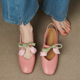 Tulip Genuine Leather Slingbacks