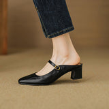Vian Genuine Leather Mules