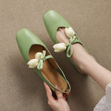 Tulip Genuine Leather Slingbacks