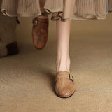 Emrie Genuine Leather Mules