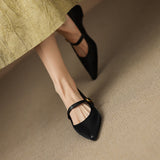 Delia Genuine Leather Heels