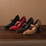 Claya Genuine Leather Heels