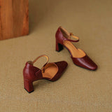Amaris Genuine Leather Heels
