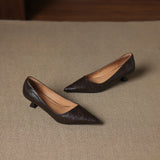 Elar Genuine Leather Heels