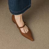 Delia Genuine Leather Heels