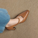 Claya Genuine Leather Heels