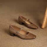 Clarette Genuine Leather Heels