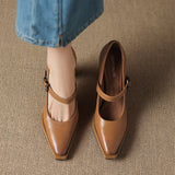 Claya Genuine Leather Heels