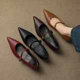 Delia Genuine Leather Heels