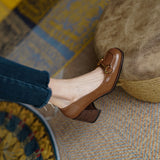 Velyn Genuine Leather Heels