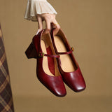 Lenara Genuine Leather Heels