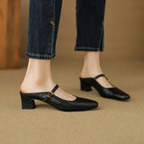 Vian Genuine Leather Mules