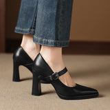 Claya Genuine Leather Heels