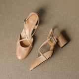 Blenza Genuine Leather Slingbacks