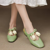 Tulip Genuine Leather Slingbacks
