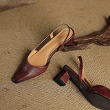 Elle Genuine Leather Heels