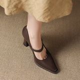 Claya Genuine Leather Heels