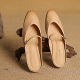 Merisa Genuine Leather Mules
