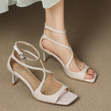Christine Genuine Leather Heels