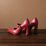 Claya Genuine Leather Heels