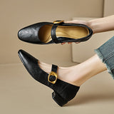 Minara Genuine Leather Pumps