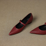 Delia Genuine Leather Heels