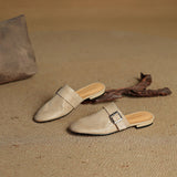 Emrie Genuine Leather Mules