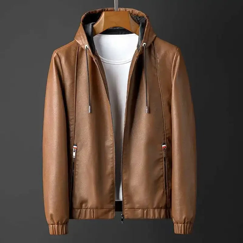 Rave Hooded Leather Jacket