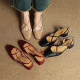 Elavie Genuine Leather Heels