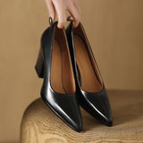 Nora Genuine Leather Heels
