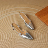 Katie Genuine Leather Slingbacks