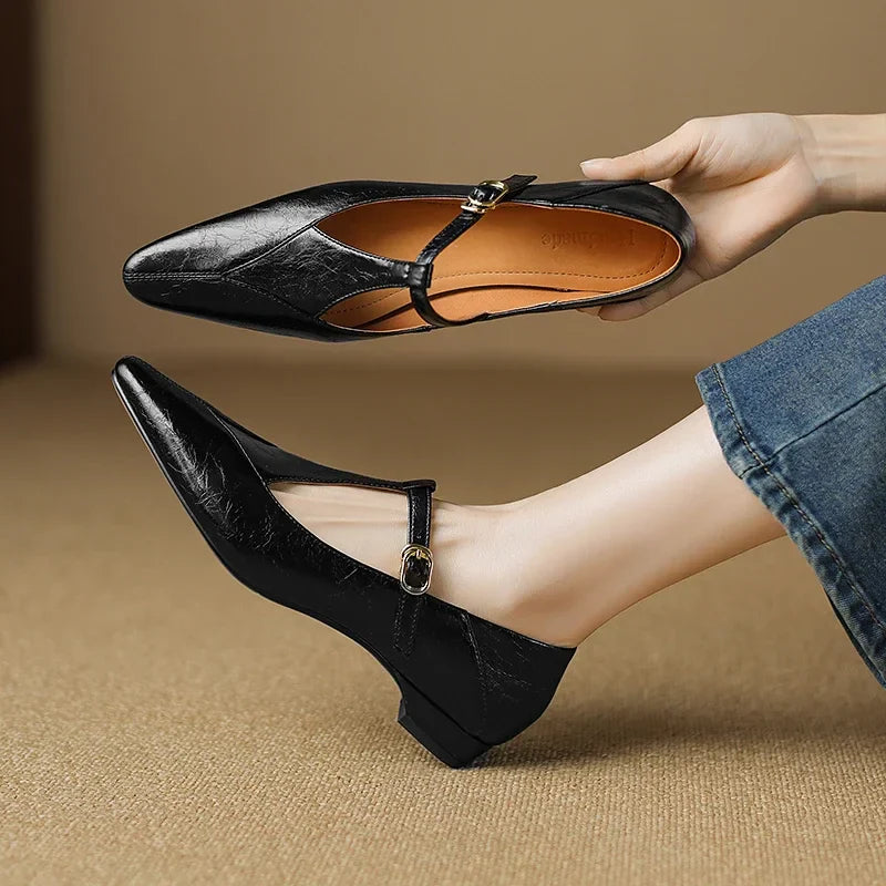 Biana Genuine Leather Heels