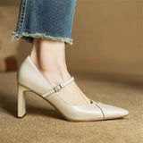 Emily Genuine Leather Heels
